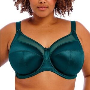 GODDESS Keira Underwire Banded Bra in Deep Teal Size UK 36HH // US 36L
